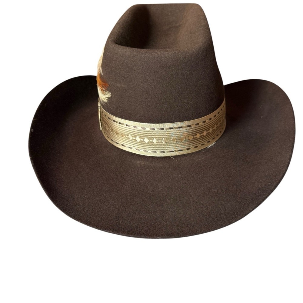 VINTAGE MASTER HATTERS OF TEXAS WESTERN FELT HAT – AUTHENTIC WESTERN TRAILS - Picture 5 of 14